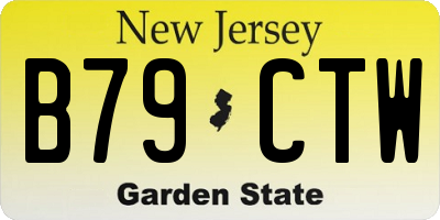 NJ license plate B79CTW