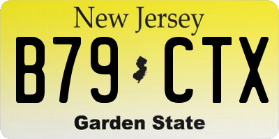 NJ license plate B79CTX