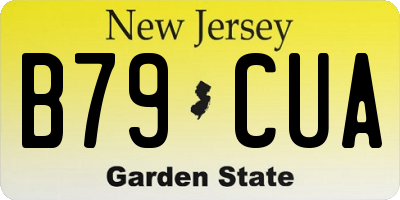 NJ license plate B79CUA