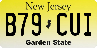 NJ license plate B79CUI