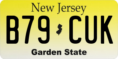 NJ license plate B79CUK