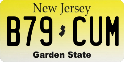 NJ license plate B79CUM