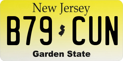 NJ license plate B79CUN