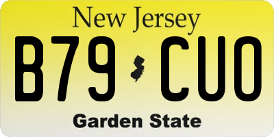 NJ license plate B79CUO