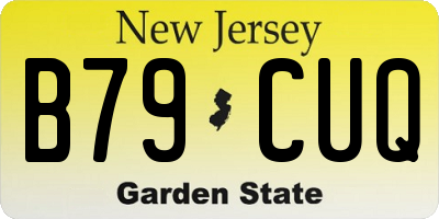 NJ license plate B79CUQ