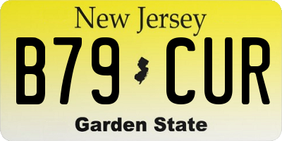 NJ license plate B79CUR