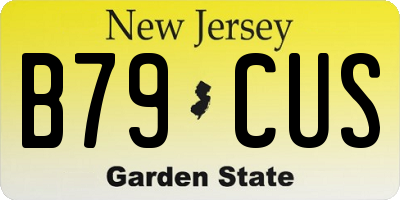 NJ license plate B79CUS