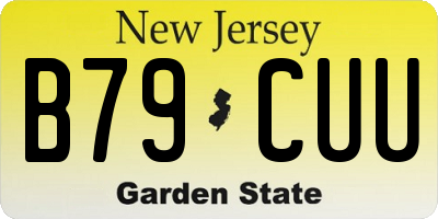 NJ license plate B79CUU