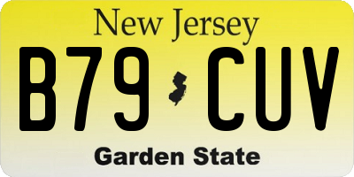 NJ license plate B79CUV