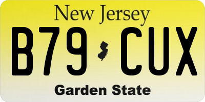 NJ license plate B79CUX