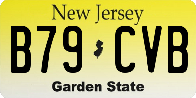 NJ license plate B79CVB