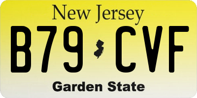 NJ license plate B79CVF