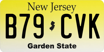 NJ license plate B79CVK