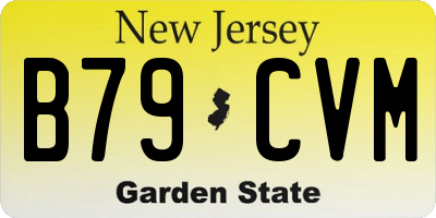 NJ license plate B79CVM