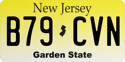 NJ license plate B79CVN