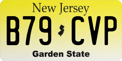 NJ license plate B79CVP