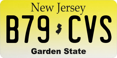 NJ license plate B79CVS