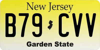 NJ license plate B79CVV