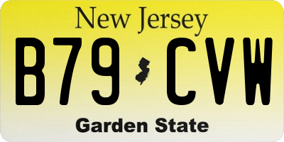 NJ license plate B79CVW