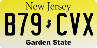 NJ license plate B79CVX