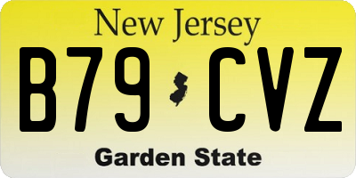 NJ license plate B79CVZ