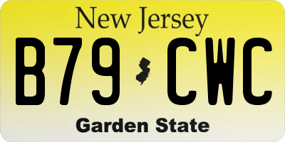NJ license plate B79CWC