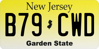 NJ license plate B79CWD