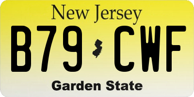 NJ license plate B79CWF