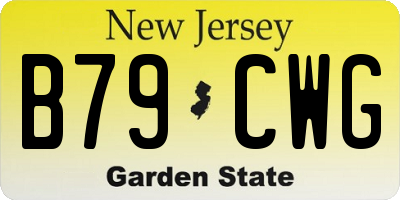 NJ license plate B79CWG