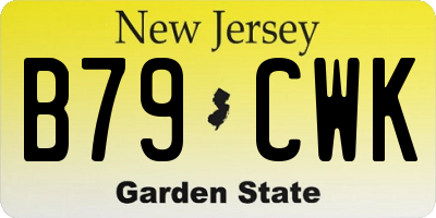 NJ license plate B79CWK