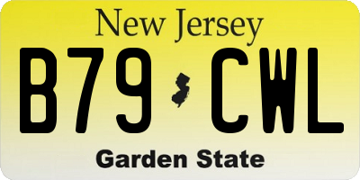 NJ license plate B79CWL