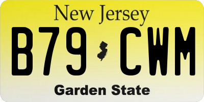 NJ license plate B79CWM