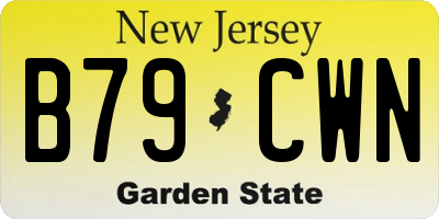 NJ license plate B79CWN