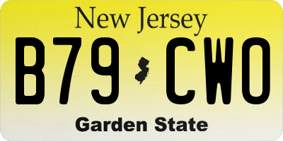 NJ license plate B79CWO