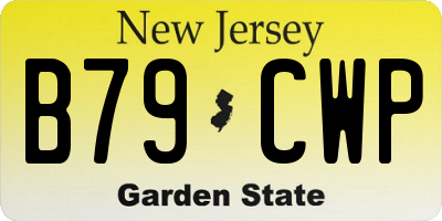 NJ license plate B79CWP