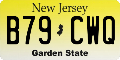 NJ license plate B79CWQ