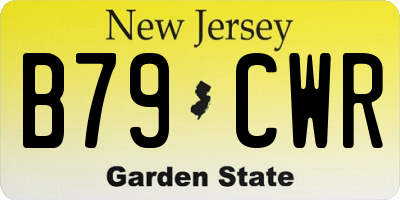 NJ license plate B79CWR