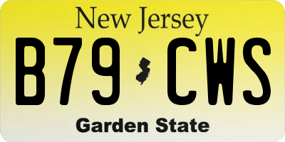 NJ license plate B79CWS