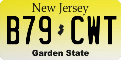NJ license plate B79CWT