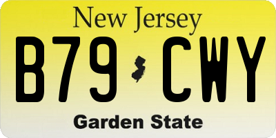 NJ license plate B79CWY