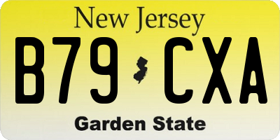 NJ license plate B79CXA