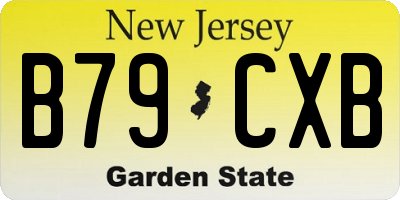 NJ license plate B79CXB