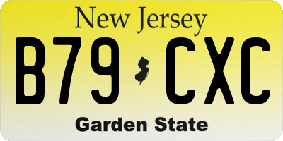NJ license plate B79CXC