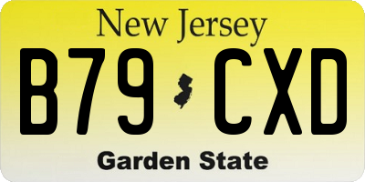 NJ license plate B79CXD