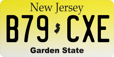 NJ license plate B79CXE