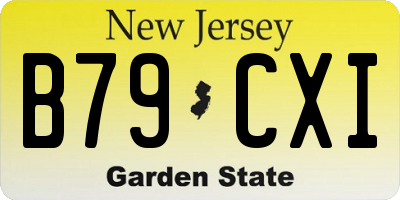 NJ license plate B79CXI