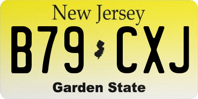 NJ license plate B79CXJ