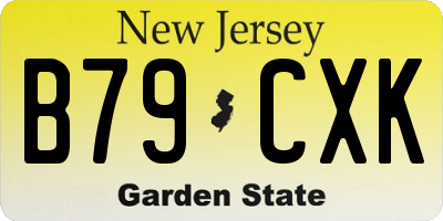 NJ license plate B79CXK