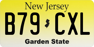 NJ license plate B79CXL