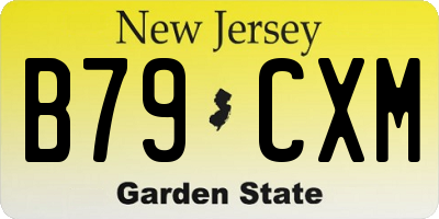NJ license plate B79CXM